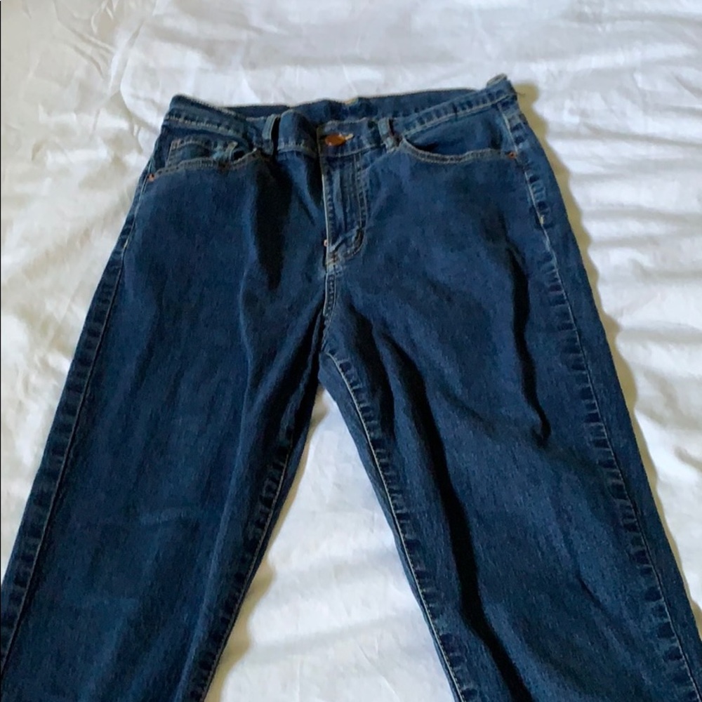 Blue skinny jeans